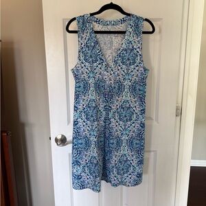 Lilly Pulitzer Blue and White Patterned Dress